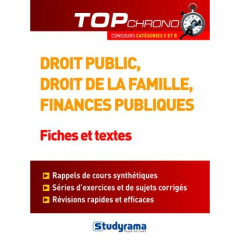 Droit public, droit de la famille, finances publiques. Fiches et tests. Concours catégories C et B - Saladin Jean-Christophe