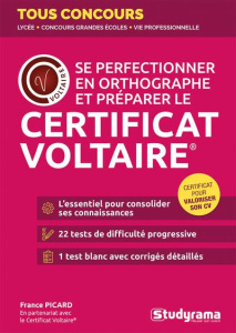 Se perfectionner en orthographe et préparer le Certificat Voltaire® - Picard France