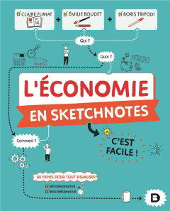 L'économie en sketchnotes. C'est facile ! 60 fiches pour tout visualiser - Fumat Claire ; Boudet Emilie ; Tripodi Boris