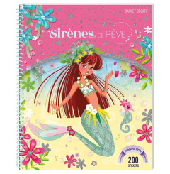 Sirènes de rêve. Carnet créatif, avec 200 stickers et des pochoirs - Fournier Magali