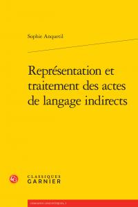 REPRESENTATION TRAITEMENT ACTES LANGAGE INDIRECTS - ANQUETIL SOPHIE