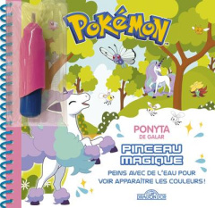 Pokémon - Ponyta de Galar. Peins avec de l'eau pour voir apparaître les couleurs ! Avec 1 pinceau - Collin Justine