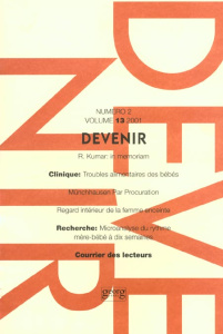 Devenir Volume 13 Numéro 2/2001 - GUEDENEY/ANTOIN