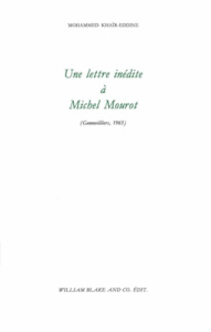Une lettre inédite à Michel Mourot. (Gennevilliers, 1965) - Khaïr-Eddine Mohammed