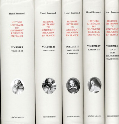 Histoire littéraire du sentiment religieux en France. Coffret 5 volumes - Brémond Henri