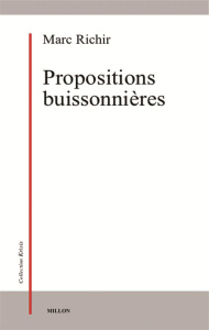 Propositions buissonnières - Richir Marc