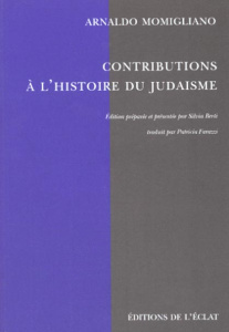 Contributions à l'histoire du judaïsme - Momigliano Arnaldo