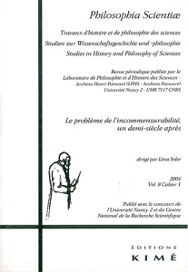 Philosophia Scientiae Volume 8 N° 1/2004 : Le problème de l'incommensurabilité, un demi-siècle après - Heinzmann Gerhard