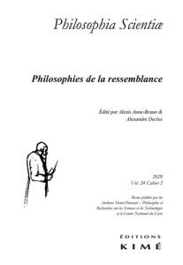 Philosophia Scientiae Volume 24 N° 2/2020 : Philosophies de la ressemblance - Rebuschi Manuel