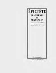 SENTENCES ET FRAGMENTS - EPICTETE