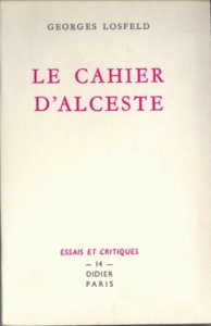Le Cahier d'Alceste - Losfeld Georges