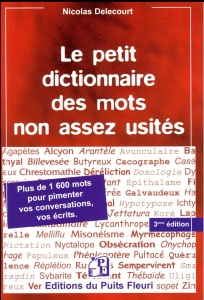 Le petit dictionnaire des mots non assez usités. Plus de 1600 mots... pour pimenter vos conversation - Delecourt Nicolas