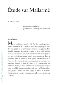 Etude sur Mallarmé - Luzi Mario