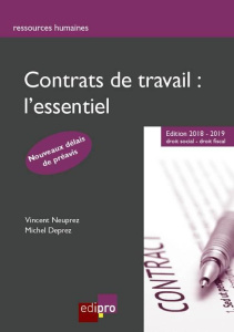 Contrats de travail/L'essentiel / L'essentiel - Neuprez Vincent;Deprez Michel