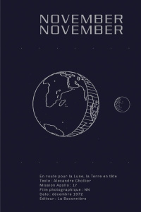 November November. En route pour la Lune, la Terre en tête - Chollier Alexandre