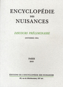 Discours préliminaire de l'encyclopédie des nuisances. Novembre 1984 - SEMPRUN JAIME