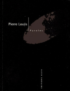 PAROLES - LOUYS PIERRE
