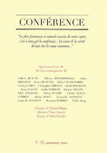 Conférence N° 33, Automne 2011 - Carraud Christophe