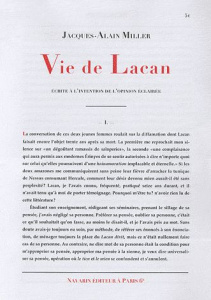 Vie de Lacan - Miller Jacques-Alain