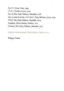 Jusqu'au cerveau personnel. (2003-2013) - Grand Philippe