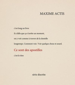 Ce sont des apostilles - Actis Maxime