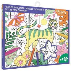 4 PUZZLES A COLORIER - BOUTROU OLIVIA