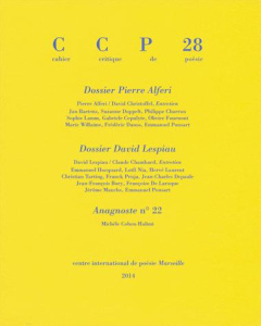 Cahier critique de poésie N° 28, 2013/2 - Boyer Jean-Pierre ; Ponsart Emmanuel