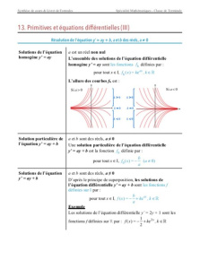 MATHEMATIQUES SPECIALITE - TER - SYNTHESE DE COURS ET LIVRET DE FORMULES - CALVO ELISA