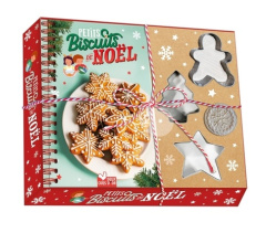 Petits biscuits de Noël. Coffret avec3 emporte-pièces, 1 tampon alimentaire en bois pour décorer tes - Pourrech Marie