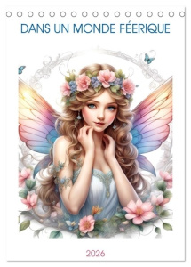 DANS UN MONDE FEERIQUE (CALENDRIER DE BUREAU 2026 DIN A5 HORIZONTAL), CALVENDO CALENDRIER MENSUEL - - AUPEIX JEROME