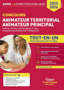 Concours Animateur territorial, animateur principal 2e classe et 1re classe. Externe, interne, inter - Bellégo Olivier