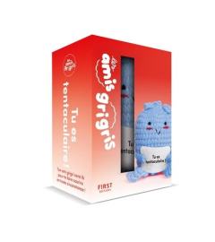 Les amis grigris Poulpe. Coffret avec 1 amigurimi et 1 livre de conseils bien-être - Zannad Sonia