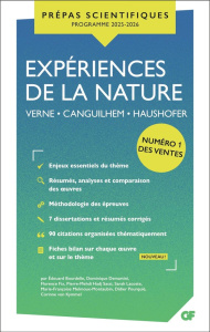 Expériences de la nature Prépas scientifiques. Verne, Canguilhem, Haushofer, Edition 2025-2026 - Bourdelle Edouard ; Demartini Dominique ; Fix Flor