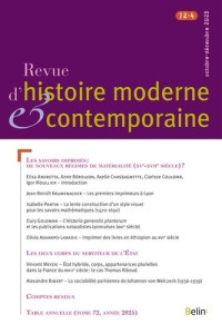 Revue d'histoire moderne et contemporaine n° 72-4 (octobre-décembre 2025) - COLLECTIF