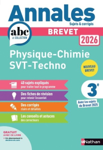 Physique-Chimie - Sciences de la vie et de la terre - Technologie 3e. Sujets & corrigés, Edition 202 - Coppens Nicolas ; Doerler Olivier ; Lafond Laurent