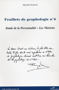 Feuillets de graphologie n°6. Etude de la Personnalité - Les Théories - Desurvire Marcelle