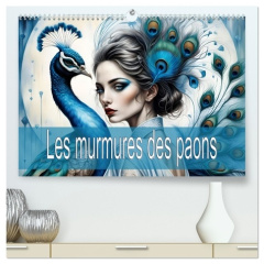 Les murmures des paons (Calendrier mural 2026 DIN A2 vertical) calendrier de bureau. Des magnifique - Djeric Dusanka