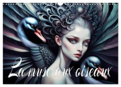 La muse aux oiseaux (Calendrier mural 2026 DIN A3 vertical), CALVENDO calendrier mensuel. Associatio - Djeric Dusanka