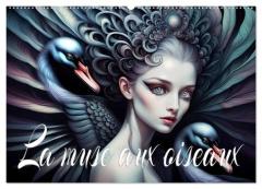 La muse aux oiseaux (Calendrier mural 2026 DIN A2 vertical), CALVENDO calendrier mensuel. Associatio - Djeric Dusanka
