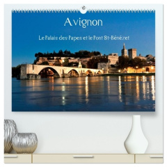 Avignon Le Palais des Papes et le Pont St-Bénézet (Calendrier mural 2026 DIN A2 vertical) calendrie - François Lepage © jean