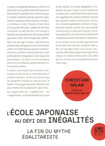 L'école japonaise au défi des inégalités. La fin du mythe égalitariste - Galan Christian ; Duru-Bellat Marie