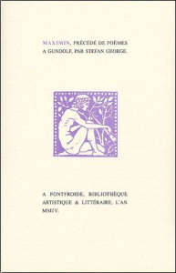 Maximin précédé de Poèmes à Gundolf - George Stefan