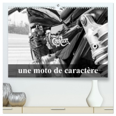 Une moto de caractère (Calendrier mural 2026 DIN A2 vertical) calendrier de bureau. Transformation - Giot Cyrielle