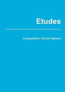 ETUDES - HAMANT OLIVIER