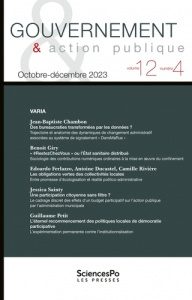 Gouvernement & action publique Volume 12 N° 4 - Hassenteufel Patrick