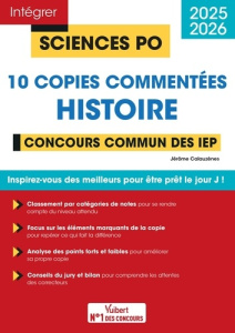 Histoire. 10 copies commentées, Edition 2025-2026 - Calauzènes Jérôme