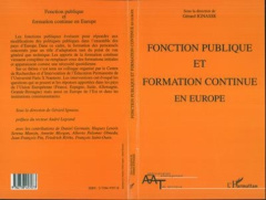 Fonction publique et formation continue en Europe. [actes du colloque - Ignasse Gérard