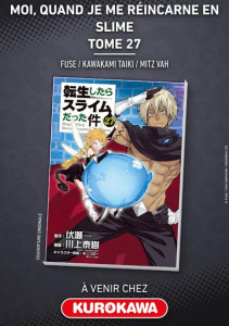 Moi, quand je me réincarne en Slime Tome 27 - FUSE/KAWAKAMI
