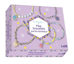 Mes bracelets porte-bonheur. Coffret avec des pendentifs, des perles lettres, des perles de rocaille - LUPIN MADEMOISELLE