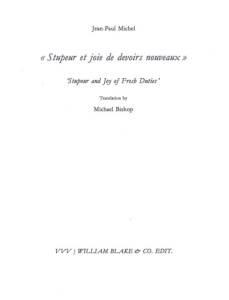 Stupeur et joie de devoirs nouveaux. Edition bilingue français-anglais - Michel Jean-Paul ; Bishop Michael